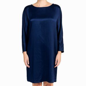 Maison de Papillon 100% Silk Navy Julie Dolman Sleeve Dress